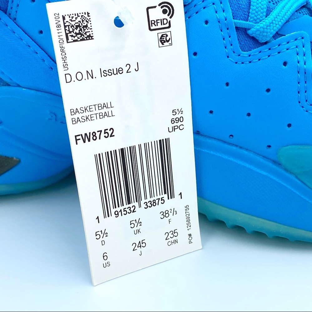 Adidas DON Issue 2 Crayola Blue Basketball Shoes 6 - Picture 13 of 16